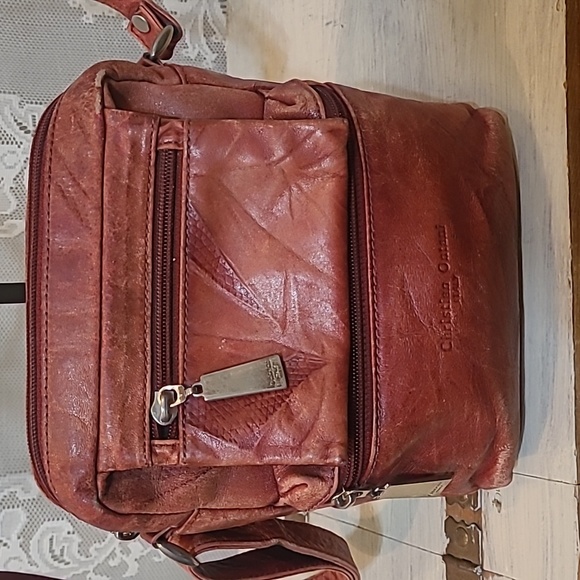 Christian Ontani Italian Leather Crossbody Utility Bag - Picture 2 of 7